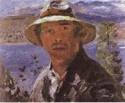 Lovis Corinth, Self-Portrait in a Straw Hat